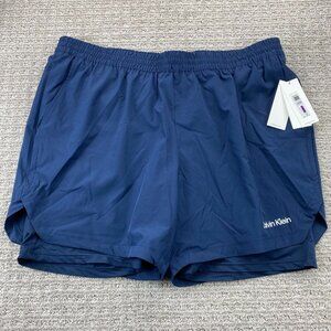 Calvin Klein Swimwear Swim Trunks Men XXL Navy Blue Lined New With Tags Designer